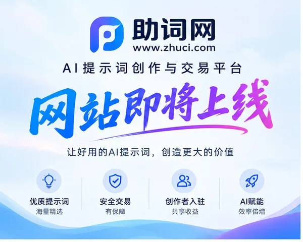助词网|AI 提示词创作与交易平台,即将上线!